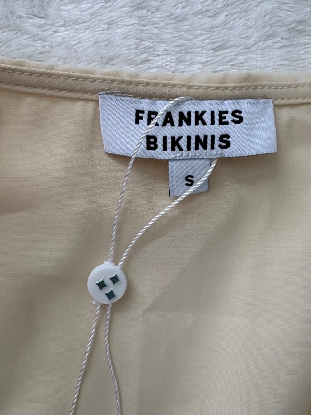 NWT Frankies Bikinis Tank Top Womenβs Small Priscilla Matte Satin Sleeveless Top - Picture 3 of 6